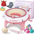 BZVV Knitting Machine for SENTRO 48 Needles Smart Knitting Crochet Machine with Row Counter for Adults and Beginners, Knitting Board Rotating Double Loom, Weaving Loom Machine Kit New Year Gifts
