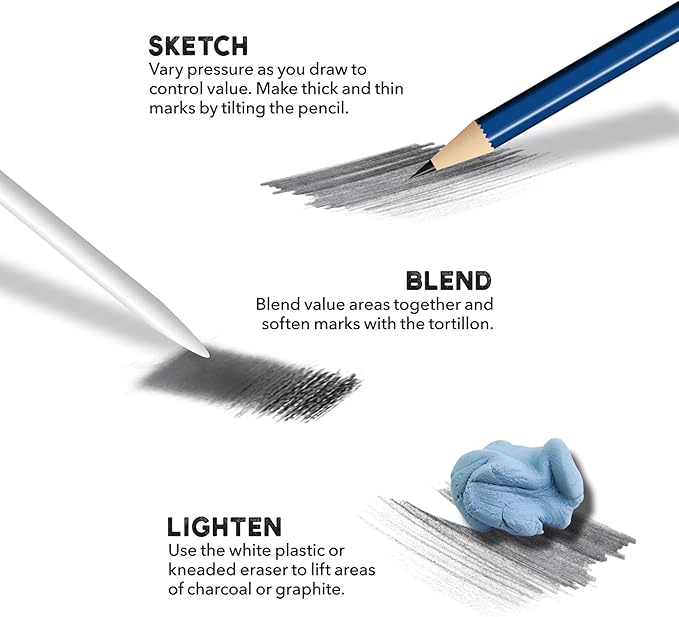 ArtSkills Sketch Pencils for Drawing, Graphite Art Pencil Set for Sketching & Shading, 8pc