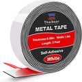 Thaibear Metal Tape for Magnets (1.4'' Wide x 5 ft Long) Flexible Metal Strips Self Adhesive, Ferrous Tape Stick Thin Metal Strips Roll for Magnets