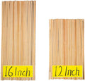 12 Inch Long and 16 Inch Long Natural Blank Round Unfinished Bamboo Dowel Rods Craft Sticks Craft Projects,60 Pieces(0.24 Inch Diameter)