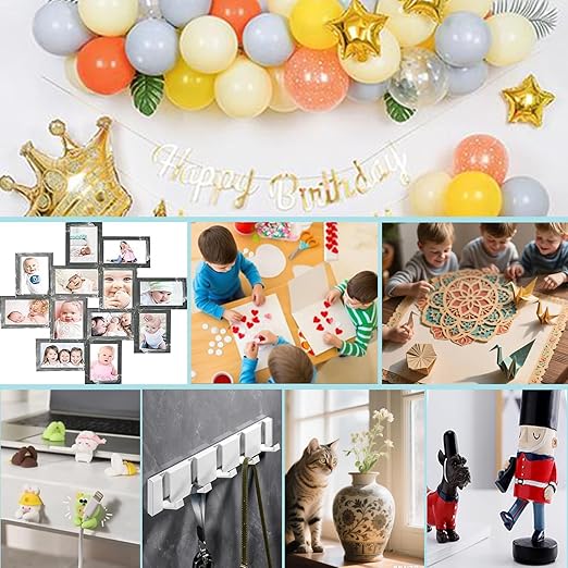 Sticky Tack Dots Easy to Peel, Clear Museum Putty Glue Gel Double Sided Mounting Sticky Tack for Action Figures Wall Hanging, Crafts, Balloons, Poster, Decorations