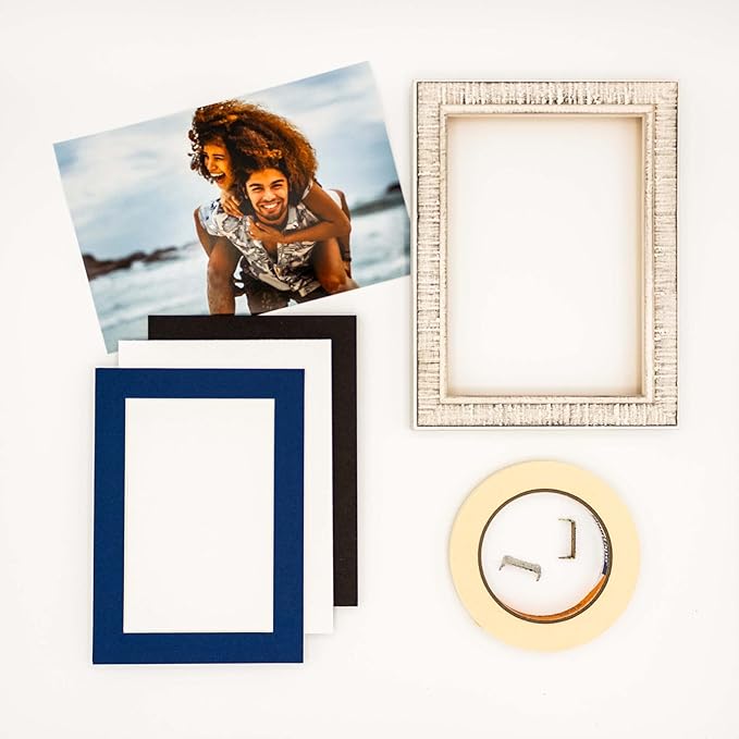 11x14 Mat for 8.5x11 Photo - Precut Bottle Blue Picture Matboard for Frames 11 x 14 Inches - Bevel Cut to Display Art 8.5 x 11 Inches - Acid Free Pack of 100 MATS with Backing Boards & Clear Bags