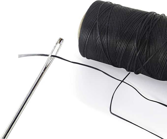 12" Upholstery Large Eye Long Needle Apply to Home or Work Hand Sewing Tapestry Embroidery (12 inch + 2 Leather)