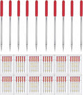 HONEYSEW 60 Pieces Sewing Machine Needles Universal Regular Point Machine Needles for Home Sewing Machine Compatible with Singer, Brother and Old Sewing Machine (Red, Size 16-60PCS)
