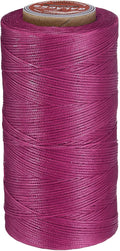 uxcell Flat Leather Sewing Waxed Thread, 270m / 295 Yards Polyester Wax String, 150D Wax Stitching Cord for Leather Crafts, Bookbinding, Bracelets Braided, Reddish Purple