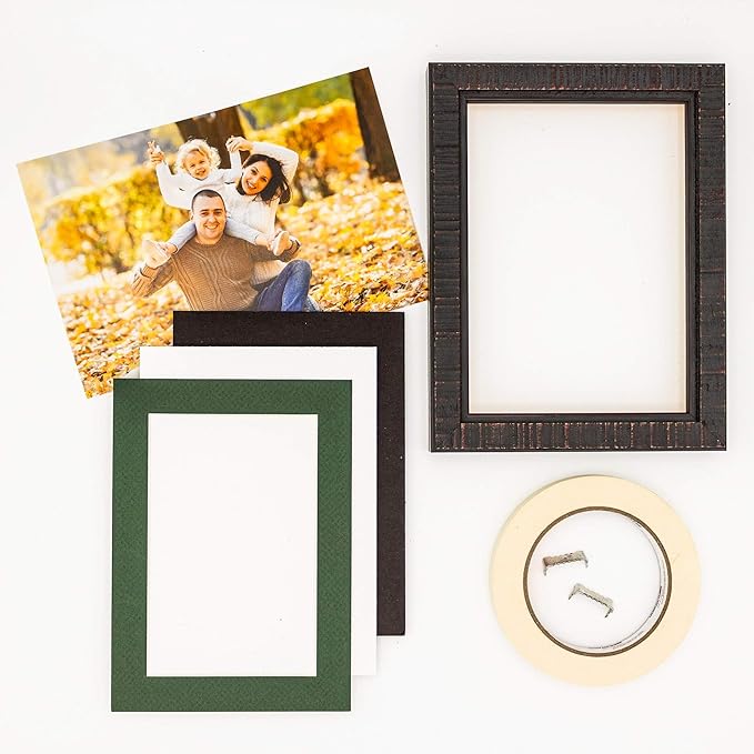 6x8 Mat for 8x10 Frame - Precut Mat Board Acid-Free Show Kit with Backing Board, and Clear Bags Hunter Green 6x8 Photo Matte Made to Fit a 8x10 Picture Frame Matboard for Framing, Pack of 25 Mats