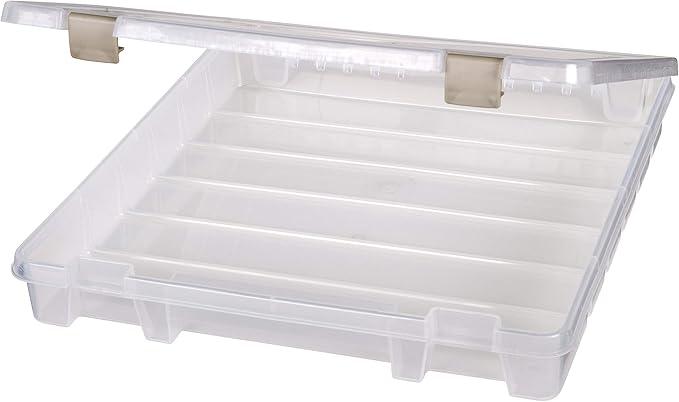 ArtBin 9100AB Super Satchel Slim 1 Open Compartment, Art & Craft Organizer, [1] Plastic Storage Case, Clear