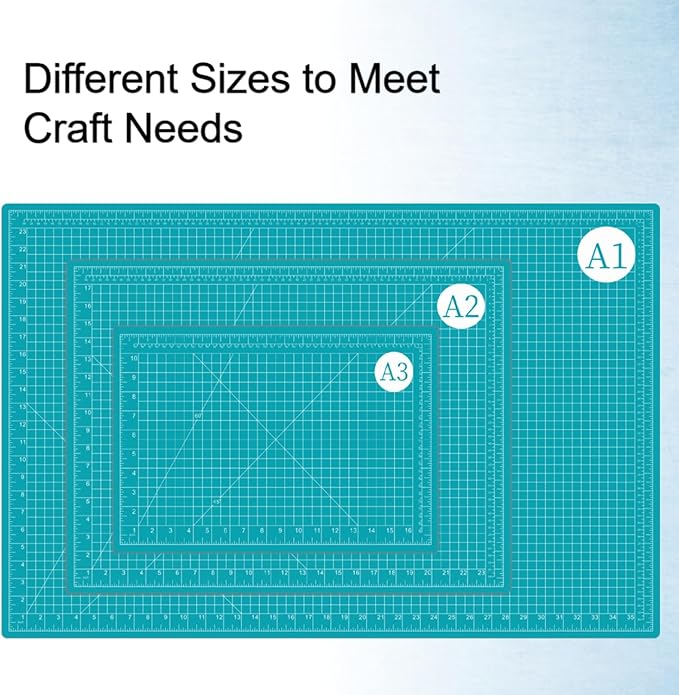 24"x36" Self Healing Cutting Mat, Sewing Mat for Crafts, Double Sided 5-Ply Table Cutting Board for Fabric Quilting Leather Modeling Hobby Project, Turquoise