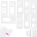 Handmade Flexible Record Template, Planner Stencil Set for Dot Grid Journals, DIY Flexible Drawing and Checklist Templates Suitable for Various Occasions (A+B+C)