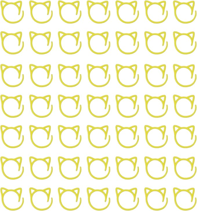 uxcell 50pcs Stitch Markers, Spiral Stitch Markers Crochet Needle Clip Counter Knit Ring Crochet Locking Sewing Accessories for DIY Handcraft Knitting and Crocheting, Fluorescent Yellow