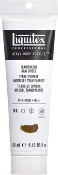 Liquitex Professional Heavy Body Acrylic Paint, 4.65-oz (138ml) Tube, Transparent Raw Umber