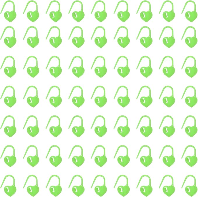 uxcell 400pcs Stitch Markers for Crocheting, Heart Shaped Crochet Marker Needle Clip Counter for Knitting Clothing Tag DIY Craft,Green