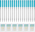 HONEYSEW 30 Pieces Sewing Machine Needles HAX1 130/705H Universal Regular Point Flat Shank Sewing Needle Compatible with Singer, Brother,Janome,Pfaff and Other Brand (Blue Size 11-30PCS)