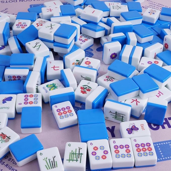 American Mahjong Tile Set (Blue)
