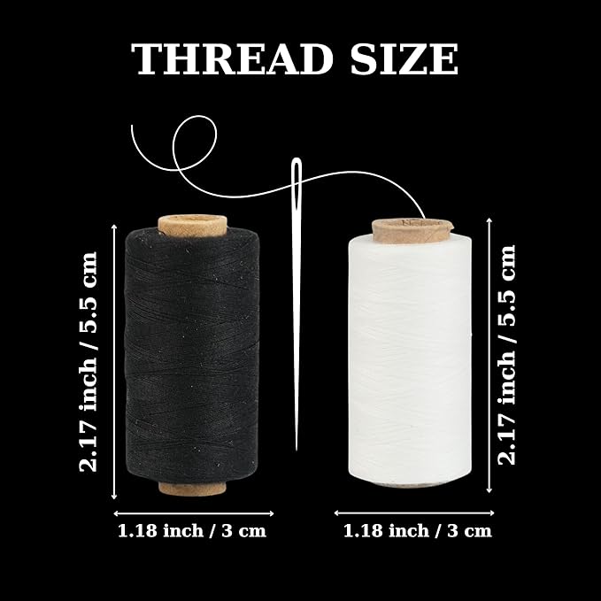 2 Colors Serger Sewing Thread - 10 Cones Threads of 500 Yards Each Spool | Sewing Clips Quilting Materials Sewing Machines for Beginners and Heavy-Duty Sewing Machine Threads | Lace Yarn, Ribbon Yarn