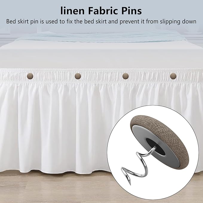 12 Colors Fabric Covered Button Twist Pins Dust Ruffle Pins- for Sofa，Upholstery，Armchair Caddies, Armrest Covers,Bed Skirts, Slipcovers, Headliners (Brown, 12)
