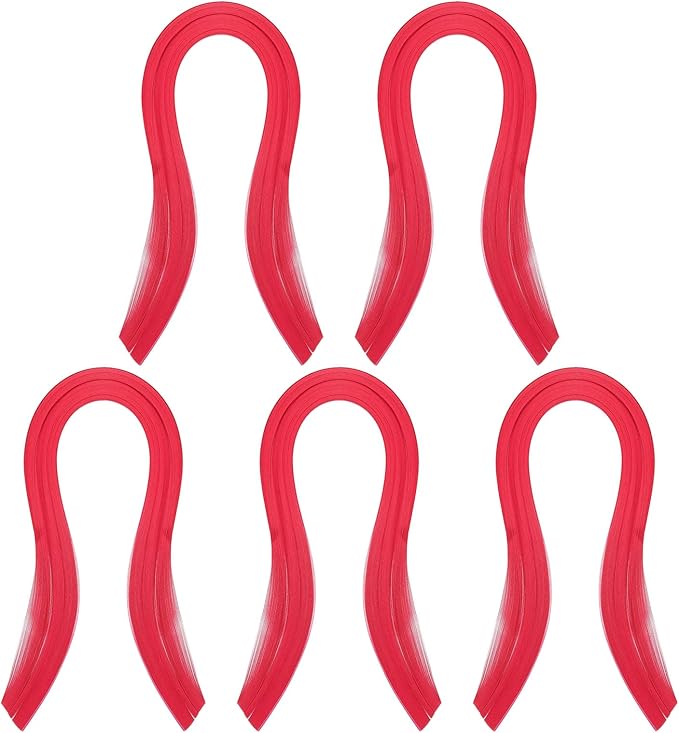 PATIKIL Quilling Strips Paper 600pcs 1.5mm 39cm Origami Paper Quilling Kits for Art DIY Hand Craft Christmas, Rose Red
