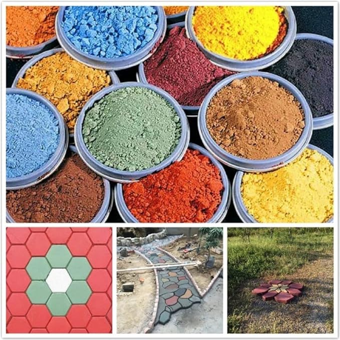 GOODTAKE Concrete Pigment, Red Iron Oxide Pigment Powder, Concrete Cement Dye Color Pigment for Pastel Tile Paint Concrete Cement Mortar Grout (Red, 8 oz)