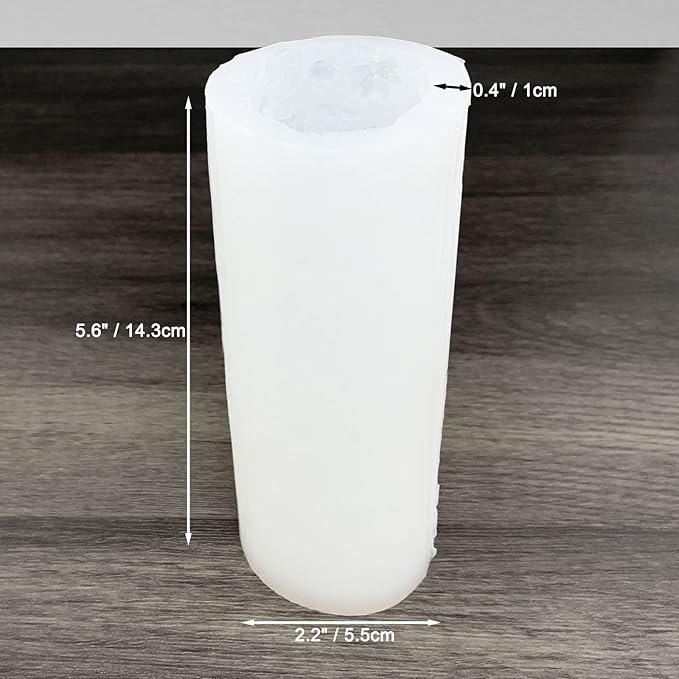 Flower Cylinder Candle Molds Floral Vine Pillar Thick Silicone Molds for Candle Making Soaps Resin Clay Home Decoration Crafts DIY