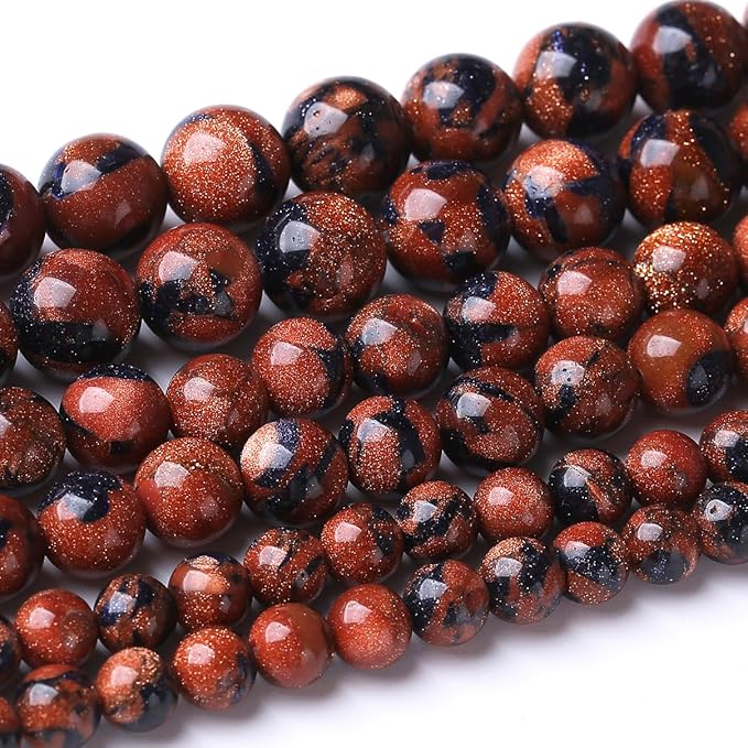60PCS 6MM Sandstone Beads Energy Healing Beads for DIY Jewelry Bracelet Necklace Making for Jewelry Making 15Inch