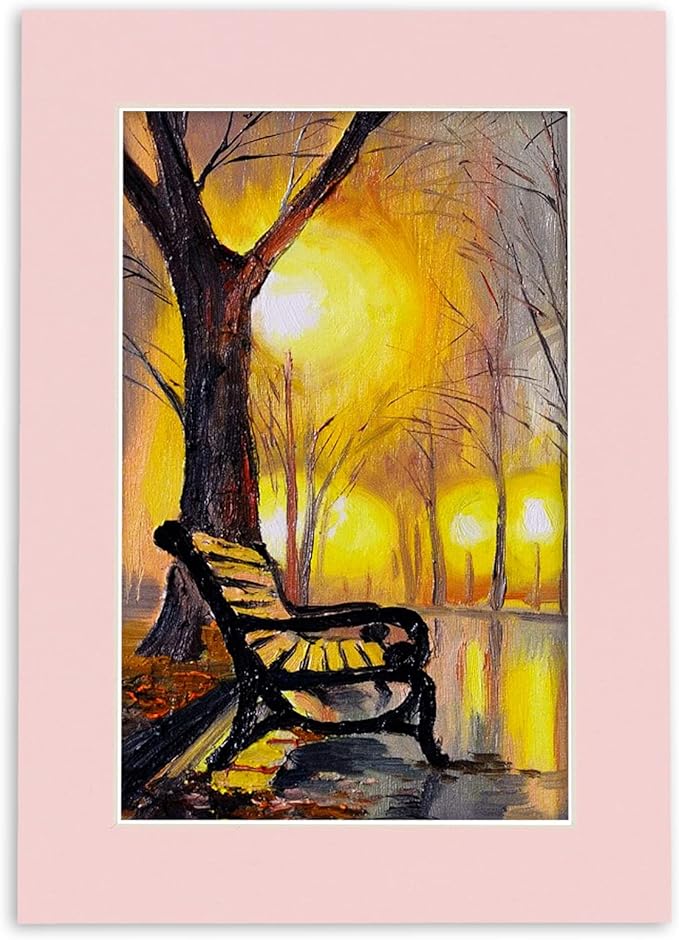 5x7 Mat for 8.5x11 Frame - Precut Mat Board Acid-Free Soft Pink 5x7 Photo Matte Made to Fit a 8.5x11 Picture Frame, Premium Matboard for Family Photos, Show Kits, Art, Picture Framing, Pack of 10 Mats