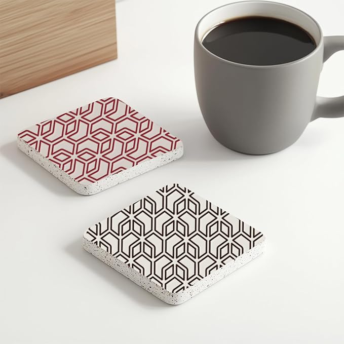 CHGCRAFT Geometry Polymer Clay Texture Sheets Line Art Silicone Texture Stamp Repeating Seamless Pattern Modeling Pattern Pad for Jewelry and Clay Earrings Tools, 5.5x5.5 inch