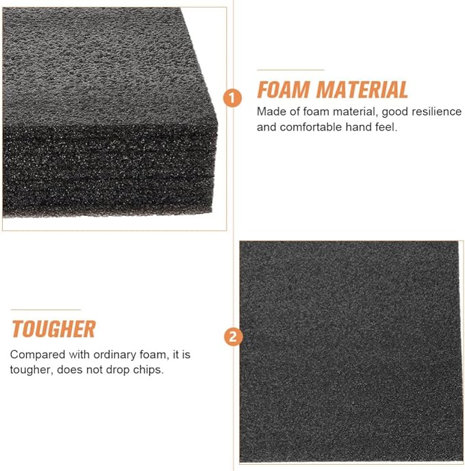 VILLCASE 3pcs Felting Board Foam High Dense, Needle Felting Pad, Work Black Rectangle Felt Mat Sewing Wool Tool for DIY Hand Craft Poking Knitting Projects 7x7 inches