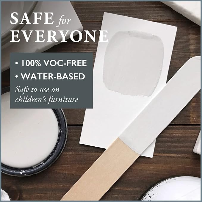 AMY HOWARD AT HOME Chalk-Based One Step Paint for Furniture, Cabinetry, Decor, Finish, and More | No Stripping, Sanding, or Priming | Ultra-Light Base | 16 Ounce | Italian Silver