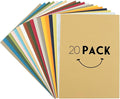 Golden State Art, 5x7 Matboard Mat Board Blanks - Assortment Color Uncut Mats for DIY Projects, Presentation Boards, Art Crafts (20 Pack)