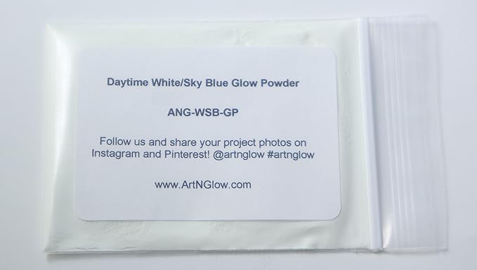 Glow in The Dark Pigment Powder - Neutral and Fluorescent Color for Art Painting, Fine Art, Nail Art Paint, and DIY Crafts - Long Lasting 10+ Color Options - Neutral Sky Blue - (1 Kilogram)
