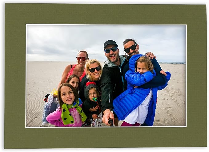 6x8 Mat for 8x10 Frame - Precut Mat Board Acid-Free Show Kit with Backing Board, and Clear Bags Dill Green 6x8 Photo Matte Made to Fit a 8x10 Picture Frame Matboard for Framing, Pack of 100 Mats
