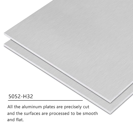 4Pack 5052 H32 Thin Aluminum Sheet Metal 6 x 12 x 0.012 (12Mil) Aluminum Plate Covered with Protective Film, Rectangle 0.3MM Thin Aluminum Metal Plate for Crafting, DIY, Handcraft, Backsplashes