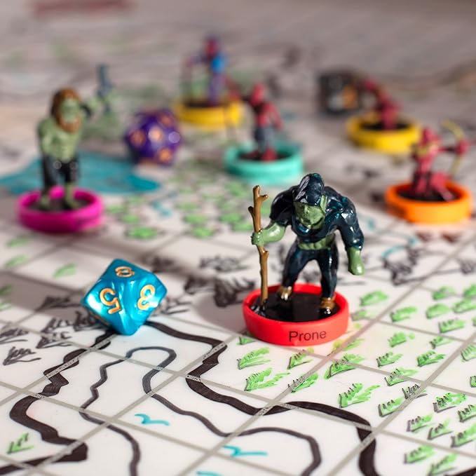 Flexible Condition Rings Status Effect Markers (120 Rings for Standard & Large)- 24 Different Conditions DND Flexible Design- Easy Affix Base Slides Under Figure- Compatible w Pathfinder & RPG Games