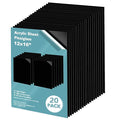 Egofine 12" x 16" Black Plexiglass Sheets 20 Pack 0.04 Inch Cast Acrylic Sheet Thick for DIY Craft Projects, Painting, Photography, Sign, Display Stand, Home Decor, Easy to Cut