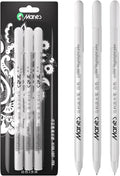 RVOGJP White Gel Pen Set, 3 Pack, 1mm Gel Ink Pens Opaque White Archival Ink Pens for Black Paper Drawing, Sketching, Illustration, Card Making, Bullet Journaling