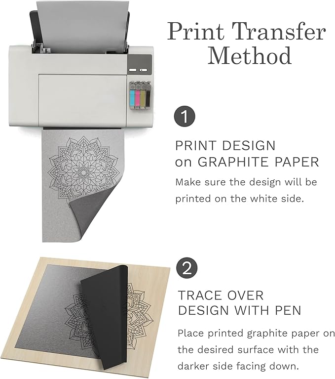 MyArtscape Graphite Transfer Paper, 20 Mixed Sheets - Wax Free - Erasable - Smudge-Free - Ideal for Drawing and Tracing - Premium Arts and Crafts Supplies