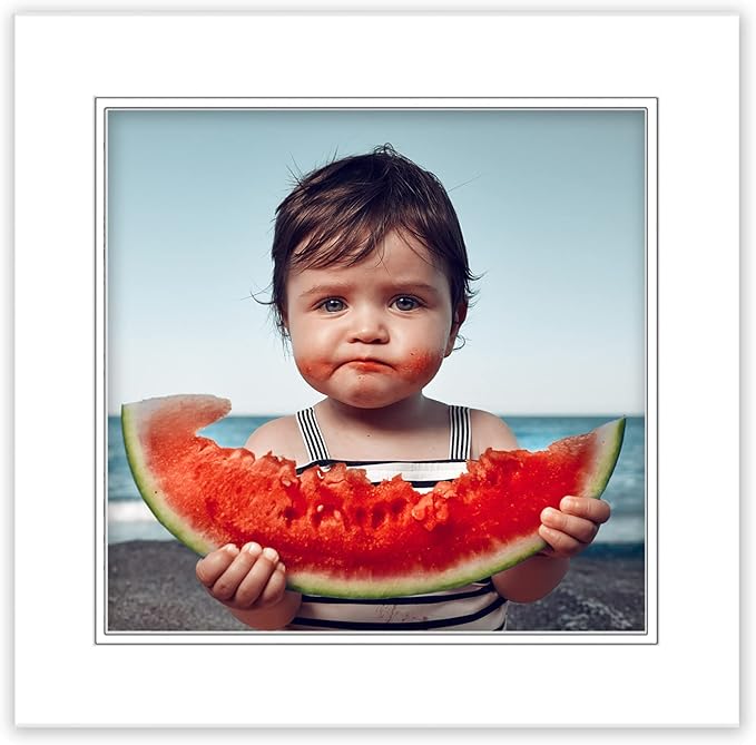 20x20 Mat for 16x16 Photo - Precut White on White Double Mat Picture Matboard for Frames Measuring 20 x 20 Inches - Bevel Cut Matte to Display Art Measuring 16 x 16 Inches - Acid Free ONE MAT