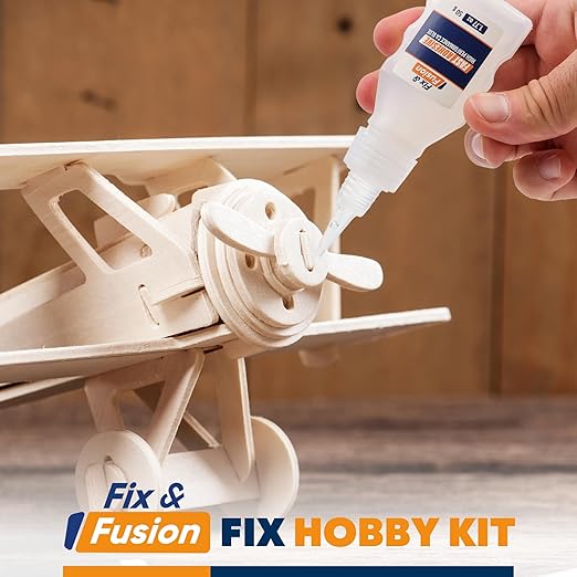 FIX & FUSION Ca Super Glue (1.77 Oz), Fast Adhesive/Cyanoacrylate Glue for Woodworking, Plastic, Rubber, Granite, DIY & Industrial, (6 Pack)