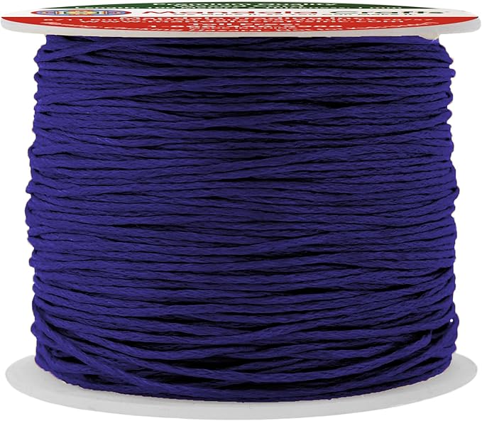 Mandala Crafts 1mm 109 Yards Dark Indigo Cotton Waxed Cord for Jewelry Making Bracelet Cord Waxed String - Beading String Thread Jewelry Cords for Necklaces String