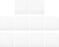 PATIKIL Plastic Mesh Canvas Sheets,10Pcs 4 x 4inch Cross Needlework Blank Yarn Crafting for Embroidery DIY Bookmarks Cup Mats, White, Square