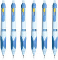 M&G 6 Pcs Retractable Erasable Gel Pens, 0.5 mm Blue Ink Gel Pen, Extra Fine Point Erasable Pen Make Mistakes Disappear, Premium Comfort Grip Note Taking and Crossword Puzzles