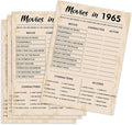 60th Birthday Party Games, Movies in 1965 Games, Birthday Party Supplies for Adults, Fun 1965s Party Game，Pack of 30 Cards