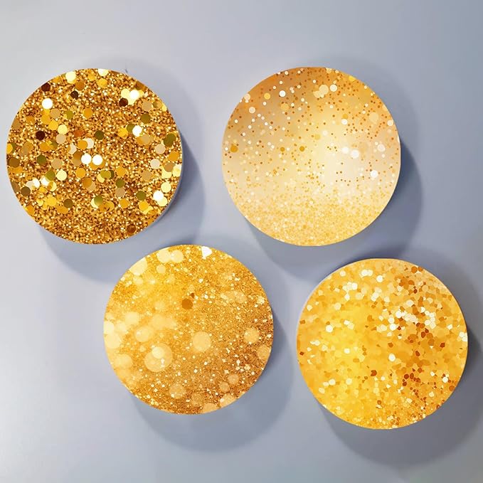 Yellow Glitter Sublimation Transfer Sheets for Heat Press Machine,Gold Sublimation Paper for Tumblers Blanks Tshirts,8 Sheets 12x12inch