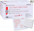 Henry Schein Alcohol Prep Pads, Medium Size, 200 Count - 70% Isopropyl Alcohol, Individually Wrapped, Sterile Wipes for Medical & Everyday Use