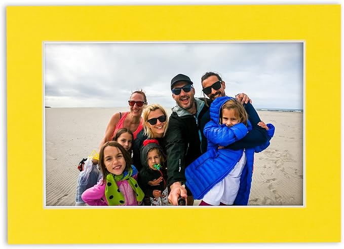 11x14 Mat for 8.5x11 Photo - Precut Yellow Picture Matboard for Frames Measuring 11 x 14 Inches - Bevel Cut Matte to Display Art Measuring 8.5 x 11 Inches - Acid Free Pack of 25 MATS