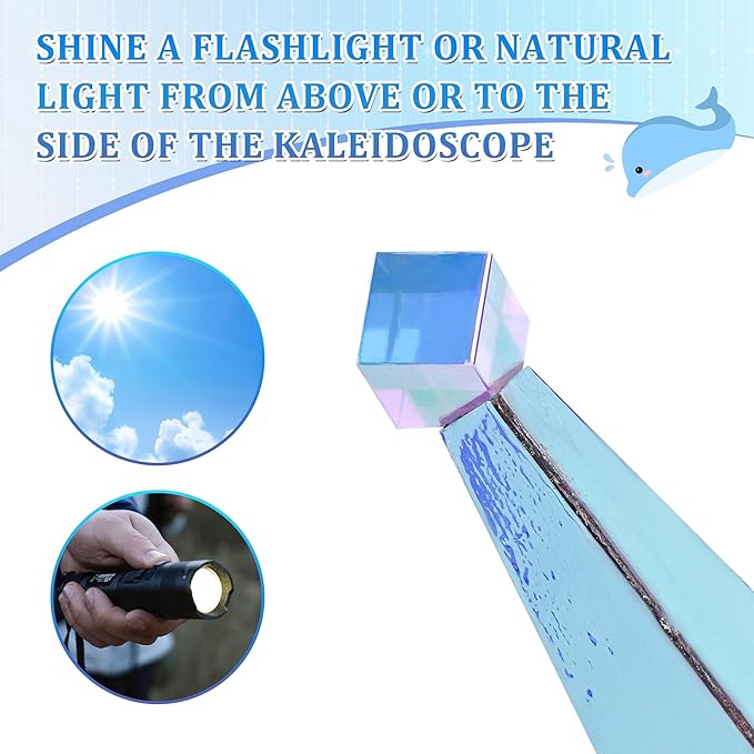 DIY Kaleidoscope Sun Catcher Kaleidoscope kit Mini Cube Prism Kaleidoscope for Adults Parent-Child Handmade Activity Couple Girlfriend Holiday Surprise Birthday DIY Gift