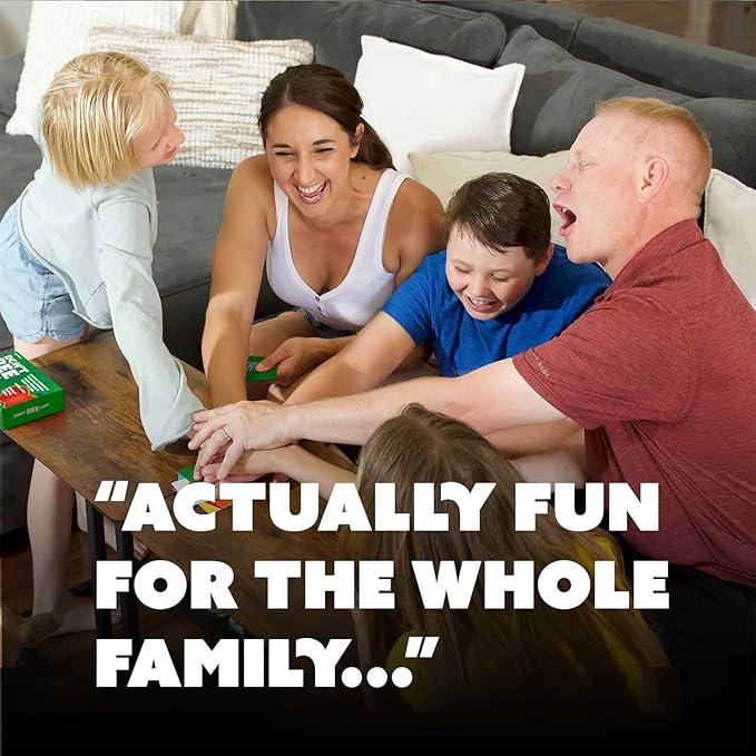 QUOKKA Family Word Games for Adults and Kids - Guess-in-Seconds Fun Spelling Slap Card Game for 2-6 Players - Hilarious Board Game for Family Night Ages 7+ to Make Your Brain Go Bananas