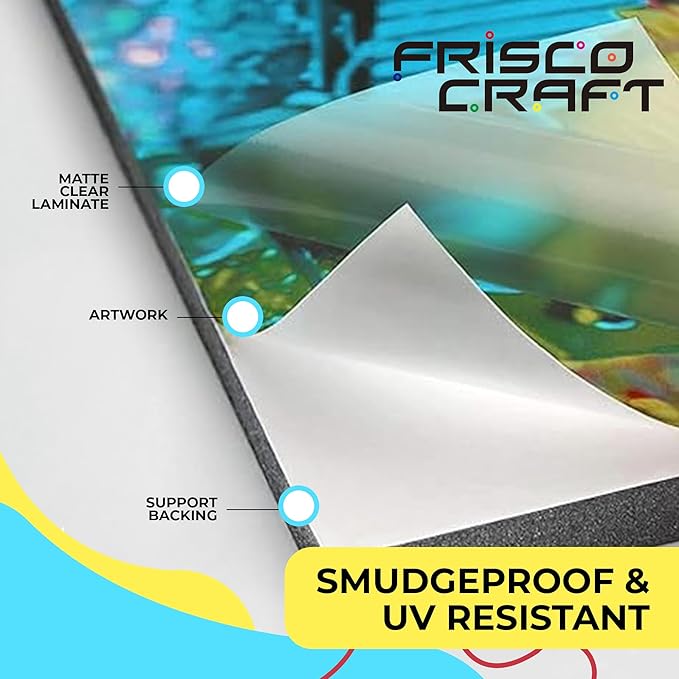 Frisco Craft Matte Clear Self Adhesive Laminating Roll - Self Laminating Sheets for Decals, Sticker, Photos & More - No Heat Sealing, Matte, Clear Sheets (12" x 30 ft)