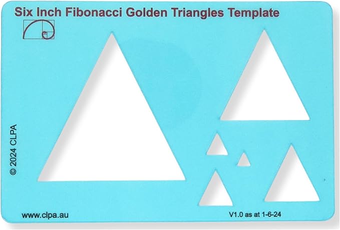 Triange Stencil Template for Drawing and Drafting: A Fibonacci-Inspired Triange Drawing Tool for Artists Allows The Simple Application of The Golden or Divine Ratio for Artistic Design