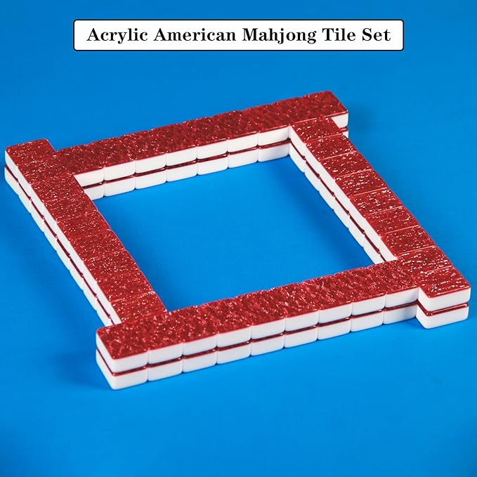 Acrylic American Mahjong Tile Set 1.2-inch Mahjong Tile Set 166 American Mahjong Set